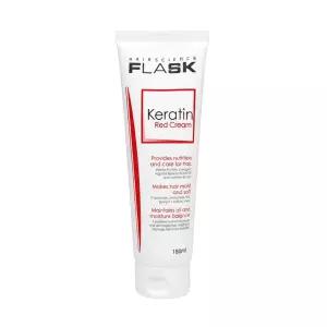 플라스크 헤어에센스 헤어팩 케라틴 크림 레드 180ml 노워시트리트먼트
