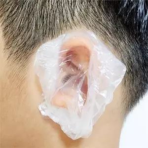 미용 귀마개 일회용 비닐 보호 염색용 귀마개 100ea 시술 성인용 가리개 목욕 성인 방수 새치 투명 샴푸