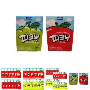 피크닉 사과. 청포도 200mlx24팩/주스/음료/어린이/학교/과일/아이/유치원/팩주스/선물/세트/아동/선물용