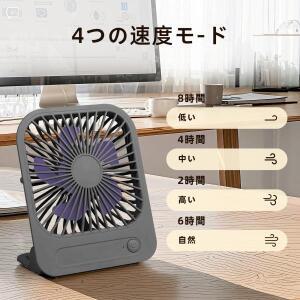 탁상용 환풍기1200mAh 배터리 USB 충전식 갖춘 Eary 휴대용 자기 팬 데스크 ° 조정 가능한 4단 풍속 초박