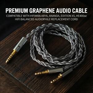 HIFIMAN 호환 Arya Ananda Edition XS HE400se 4.4 밸런스드 듀얼 3.5mm 오디오파일 교체용 코드용 프리미