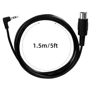 2pcs 타입 A 3.5mm/0.14인치 TRS에서 남성 5핀 DIN MIDI 케이블 어댑터 1.5m/59인치 길이 다방향 잭 코드