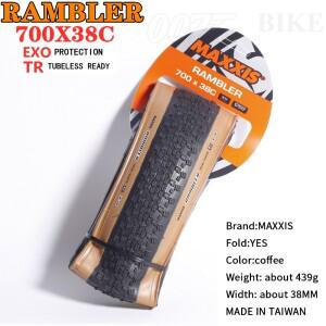 MAXXIS RAMBLER TUBELESS 700x38C/40C/45C/50C 650x47B 27.5x1.5 자전거의 자갈/모험 및 먼지 도로 경주