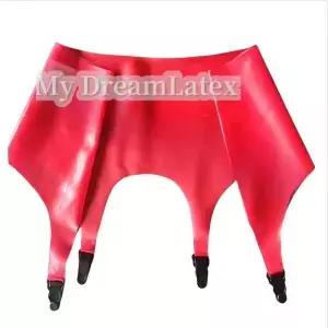 조정 가능한 스트랩이있는 라텍스 코르셋 서스 벨트 Tv unisex sissy 블랙/레드 한 가터 여성용 할로윈