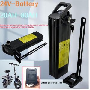 항공 운송, 전력 보조 자전거 18650 리튬 배터리 24V 80AH, 500W-2000W 미만의 Silverfish 모터에 적합