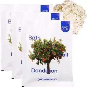 BATSROJECT 목욕 프로젝트 소금 민들레 3종 세트 8온스 50g x 3개 용액 티 팩 향 프로방스 로즈 플라워가