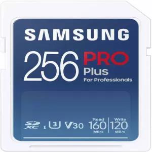 삼성 호환 PRO 플러스 풀사이즈 256GB SDXC 메모리 카드 최대 180MB /s HD 및 4K UHD UHSI C10 U3 V30