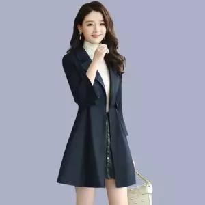 스트레인지 여성 하프 캐주얼 트렌치 슬림 데일리룩 싱글 코트 KUK1