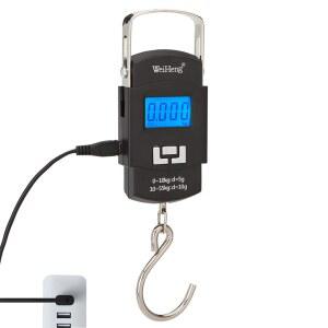 55KG10G USB 충전 전자 디지털 저울 무게 규모 낚시 여행 이중 수하물