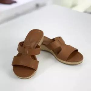 머랭고 세이브존03 머랭고  소가죽 브리즈 웨지힐슬리퍼 6cm YAM25M06LSNY