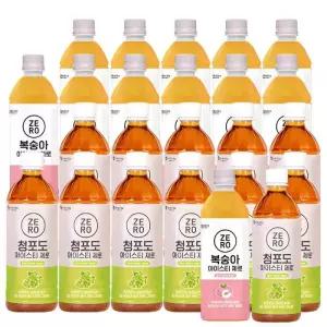 맥널티 제로 아이스티 복숭아 500mlx12개 + 청포도 500mlx12개