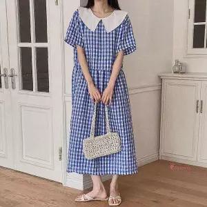 빅사이즈 롱원피스 임산부 카라def485