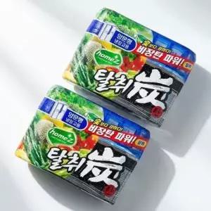 숯보다 강하다 비장탄 파워 양문 냉장고용 탈취제 240g