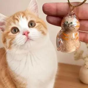 추모 보관함 유골함 수염 반려묘 미니 털 고양이 유골키링