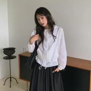 여자 SS 환절기 드로우코드 데일리 후디 빅사이즈 윈드브레이커 점퍼