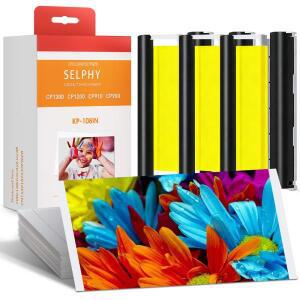 KP108IN 카트리지 잉크 포토 용지 Canon Selphy CP1500 CP1300 CP1200 CP1000 CP910 포토 프린터 6 인치 KP