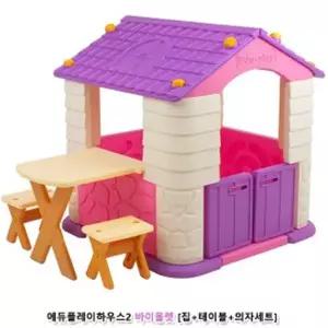쿠쿠토이즈 에듀플레이하우스2 바이올렛 집+책상+의자세트