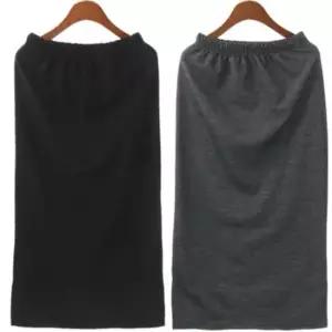 셀럽하우스 여자 면 H라인 일자 롱 치마 스커트 활동성 옆트임