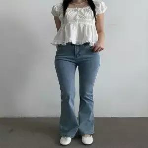 셀럽하우스 여성 세미부츠컷 연청바지 데님팬츠 여름 롱 청바지