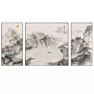 대형 꽃그림 동양화 프레임 산수화 수묵화 풍경 우아한 포스터 풍수 명화 빈티지 호텔