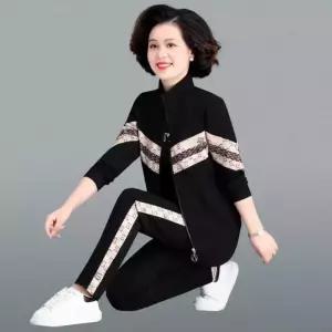 루타꽁몰 여성용 캐주얼 세트 트레이닝 봄옷 코트 긴팔세트 배색 50세 3종 HO1