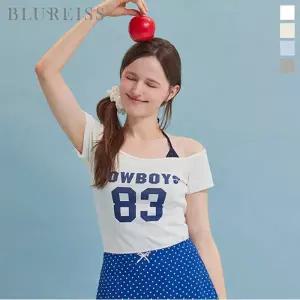 [블루레이스] 도트 홀터넥 넘버링 티셔츠_B6M3TS9721
