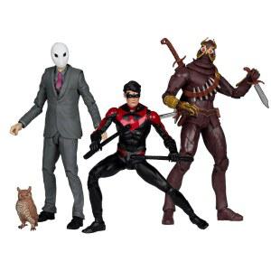 MCFARLANE TOYS - DC 멀티버스 나이트윙 3팩 탈론 피규어 17.8CM(7인치) 올빼미 & 라벨 골드 VS