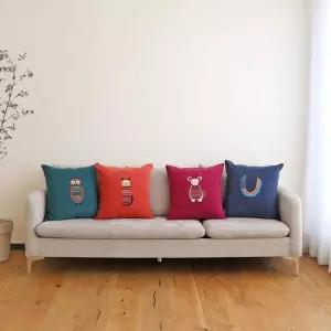 오리고 면 자수 쿠션 50x50cm 코스트코 코와샵2605