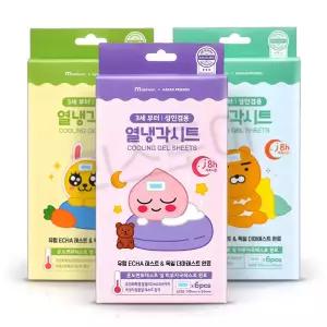 카카오프렌즈 열냉각시트 3종(각6매) 쿨시트