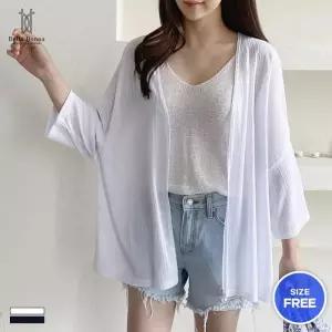 [벨라도나] 국산 여성 여름 가디건 시스루 가오리 루즈핏 가디건 비치웨어