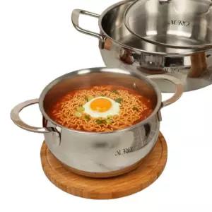 아우로 나노맥스 스테인리스 304 냄비 16cm 인덕션 겸용 찌개 탕 카레 볶음 라면 스프 죽