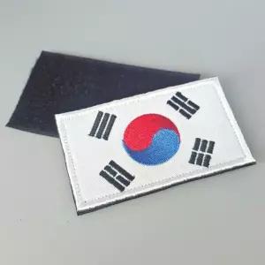 [룽스_66]자수와펜 태극기 베이직 와펜 패치 찍찍이