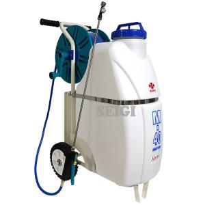 한일 주행식 충전분무기 HP-2012(40L) 국내산 50m호스릴장착분무기 자동밀차 소독 방역 소독기