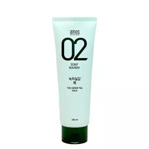 아모스 02 녹차실감 팩 250ml 두피 모발 케어 팩