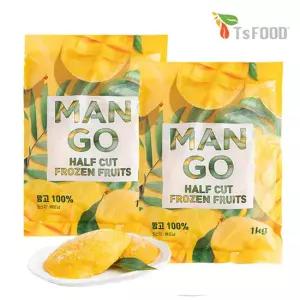 [보라티알] TS FOOD 냉동 망고 하프컷 1kg x 2개