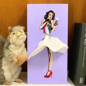 팝아트 댄싱걸 치마 각티슈 케이스 집들이 선물 인테리어