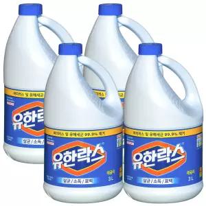 유한락스 레귤러 3L x 4개,살균소독 악취제거