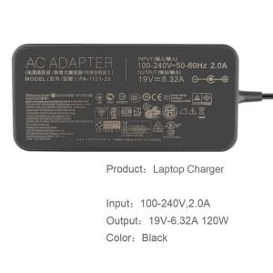 호환 19V 6.32A 120W 노트북 어댑터 A15-120P1A AC 전원 충전기 에이수스FX50J A550 N56J