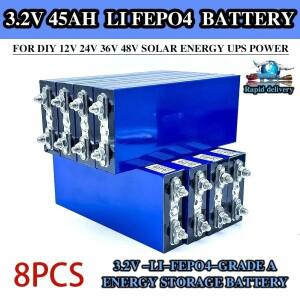 45Ah 3.2V LiFePO4 배터리 호환용 셀 리튬 인산철 딥 사이클 DIY 태양광 에너지  전원용