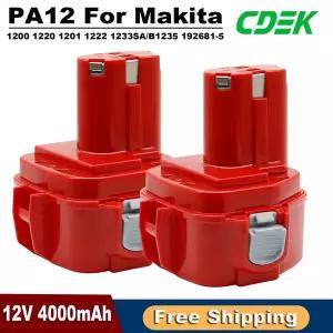 마끼다배터리 호환 Makita PA12용 12V 배터리 1200 1220 1201 1222 1233SA/B1235용 Ni-Mh 192681 -5 4000mA