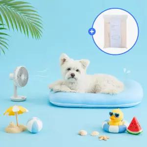두잇 강아지 고양이 썸머쿠션 쿨매트 방석 + 웜앤코지 벨벳커버 세트