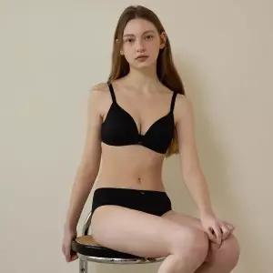 [NS홈쇼핑][Wonderbra] [스킨팔레트] 아쿠아 V넥 노와이어 브라팬티 2종세트 블랙 WBW5M51_T..[35968428]