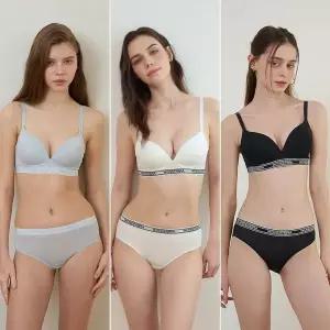 [NS홈쇼핑][Wonderbra] 스포츠 아웃밴드 노와이어 브라팬티 6종세트 WBW4M222425A_T..[35968450]