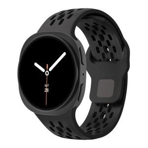 삼성 갤럭시 워치 8 밴드용 실리콘 스포츠 밴드 40mm 44mm /Watch 클래식 46mm 남성 여성, 통기성 노 갭 스트랩 코레아 손목 40 44