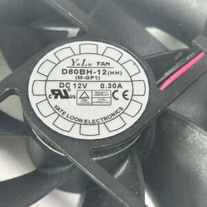 Y.L FAN D80BH-12 DC 12V 0.30A 80x80x25mm 2선 서버 냉각팬