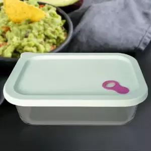 대코 실리콘 오븐글라스 직사각 1500ml 내열유리 찬통 전자렌지용기 (WDD81DD)