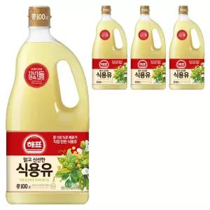 (1+1) 해표 콩기름 식용유, 1.8L, 4개 2Set