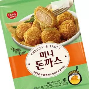 미니 돈까스 냉동 소형 에어프라이 도시락 간식 튀김 2개