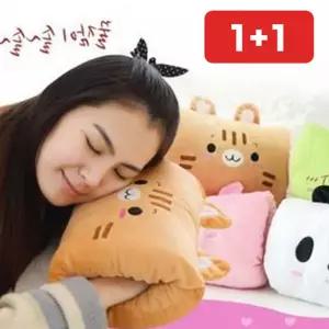 사무실 낮잠쿠션 캐릭터 낮잠베개 사무용 엎드려 목보호 책상 학생  1+1