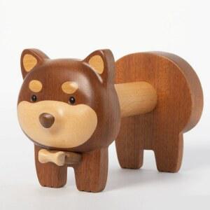 두루마리휴지걸이 시바견 원목 휴지케이스 사슴 원목휴지케이스 1개 나무 케이스 도어벨